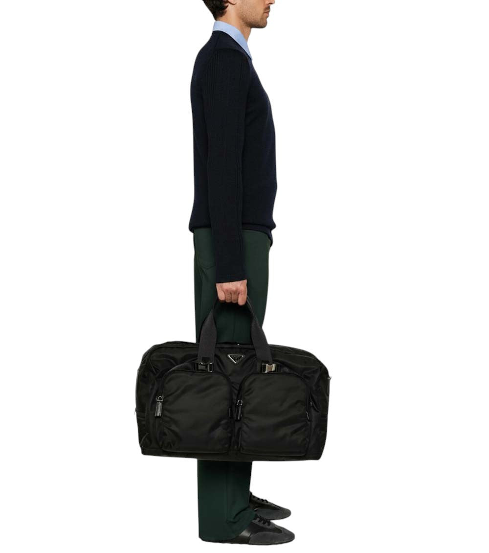 Black Re-nylon Large Duffle Bag 6