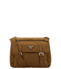 Brown Re-Nylon Medium Shoulder Bag 1