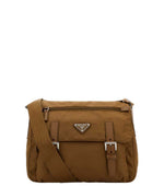 Brown Re-Nylon Medium Shoulder Bag 1