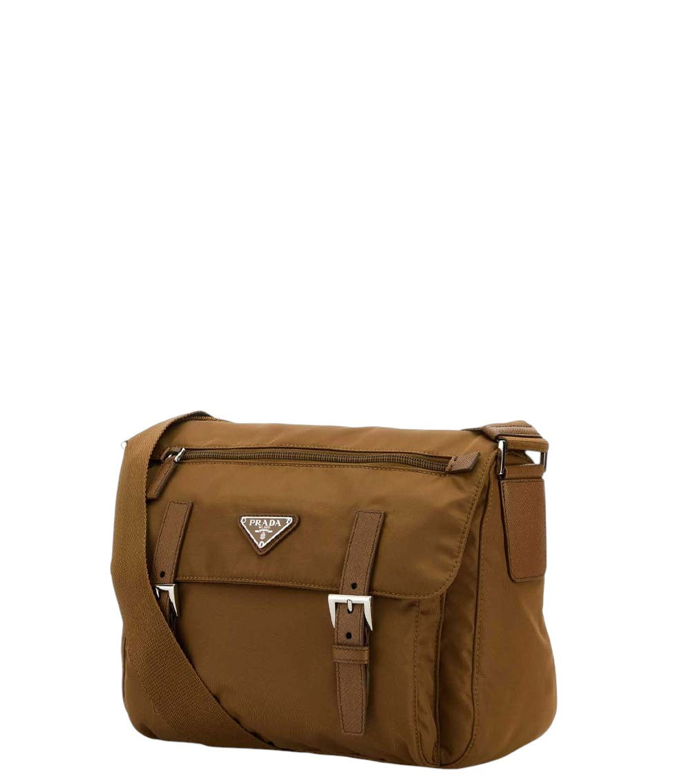Brown Re-Nylon Medium Shoulder Bag 2