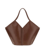 Dark Brown Cald Large Tote 1