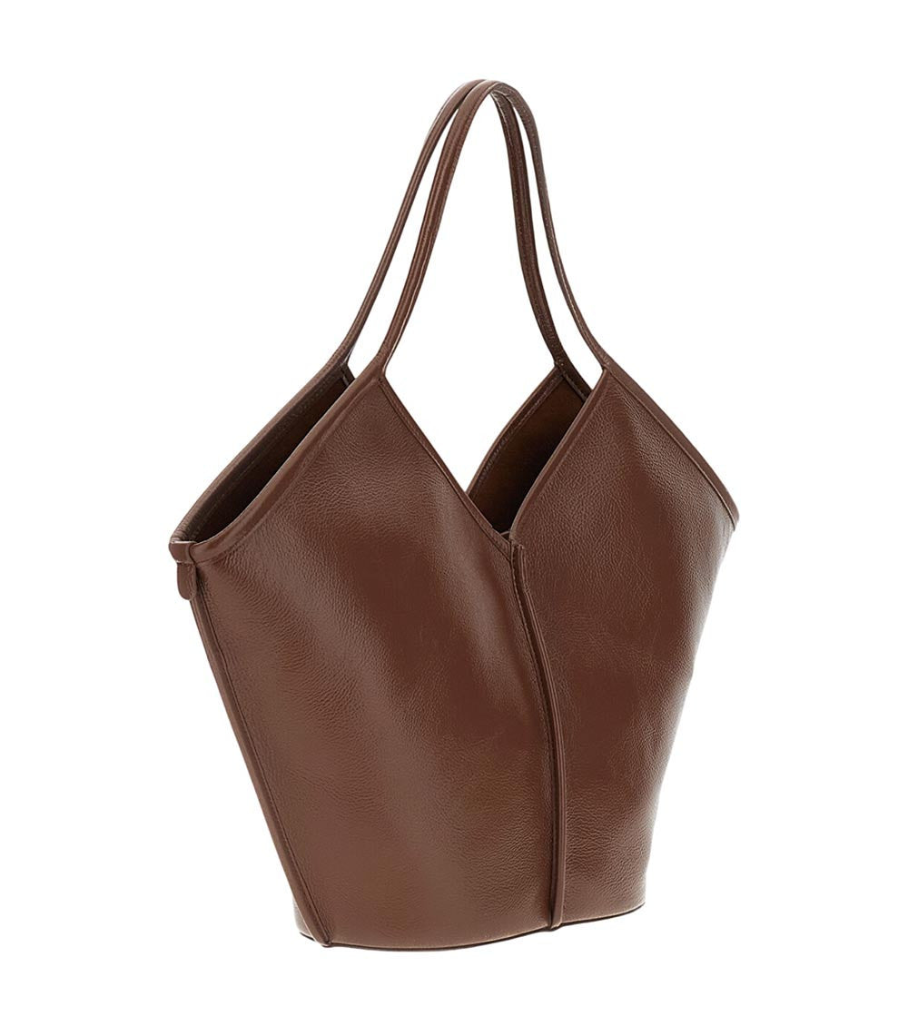 Dark Brown Cald Large Tote 2