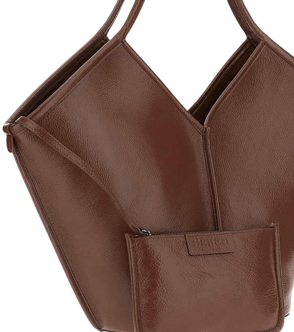 Dark Brown Cald Large Tote 3
