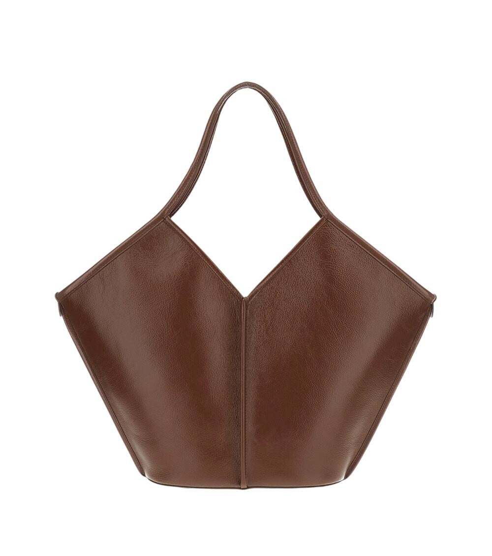 Dark Brown Cald Large Tote 4
