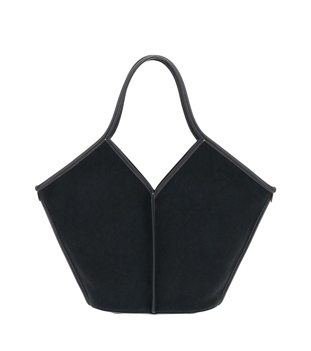 Black Calella Natural Large Tote 1