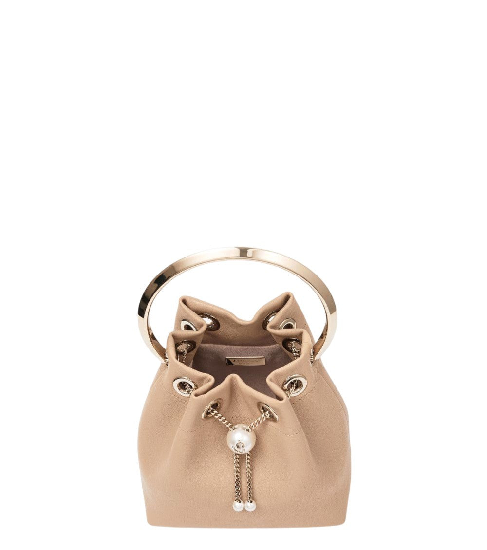 Beige Bon Bon Mini Bucket Bag 5