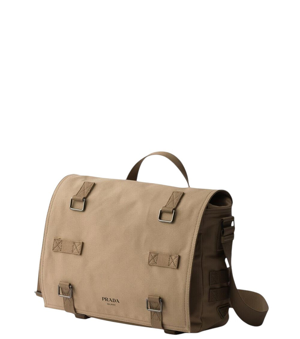 Desert Beige Canvas Messenger Bag 2