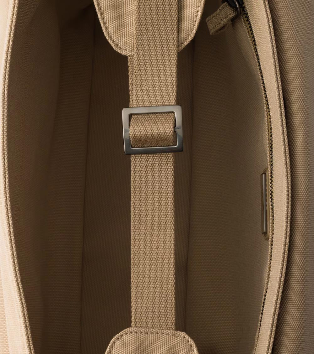 Desert Beige Canvas Messenger Bag 4