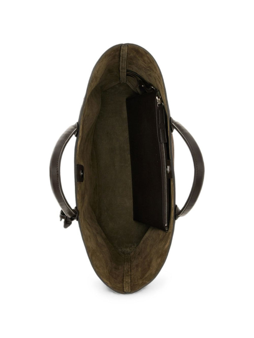 Brown Address Medium Tote 4
