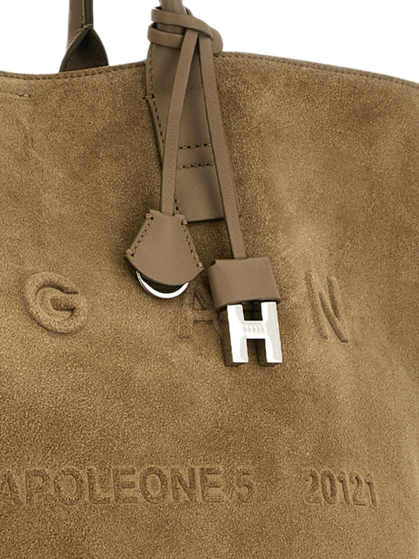 Beige Address Medium Tote 5
