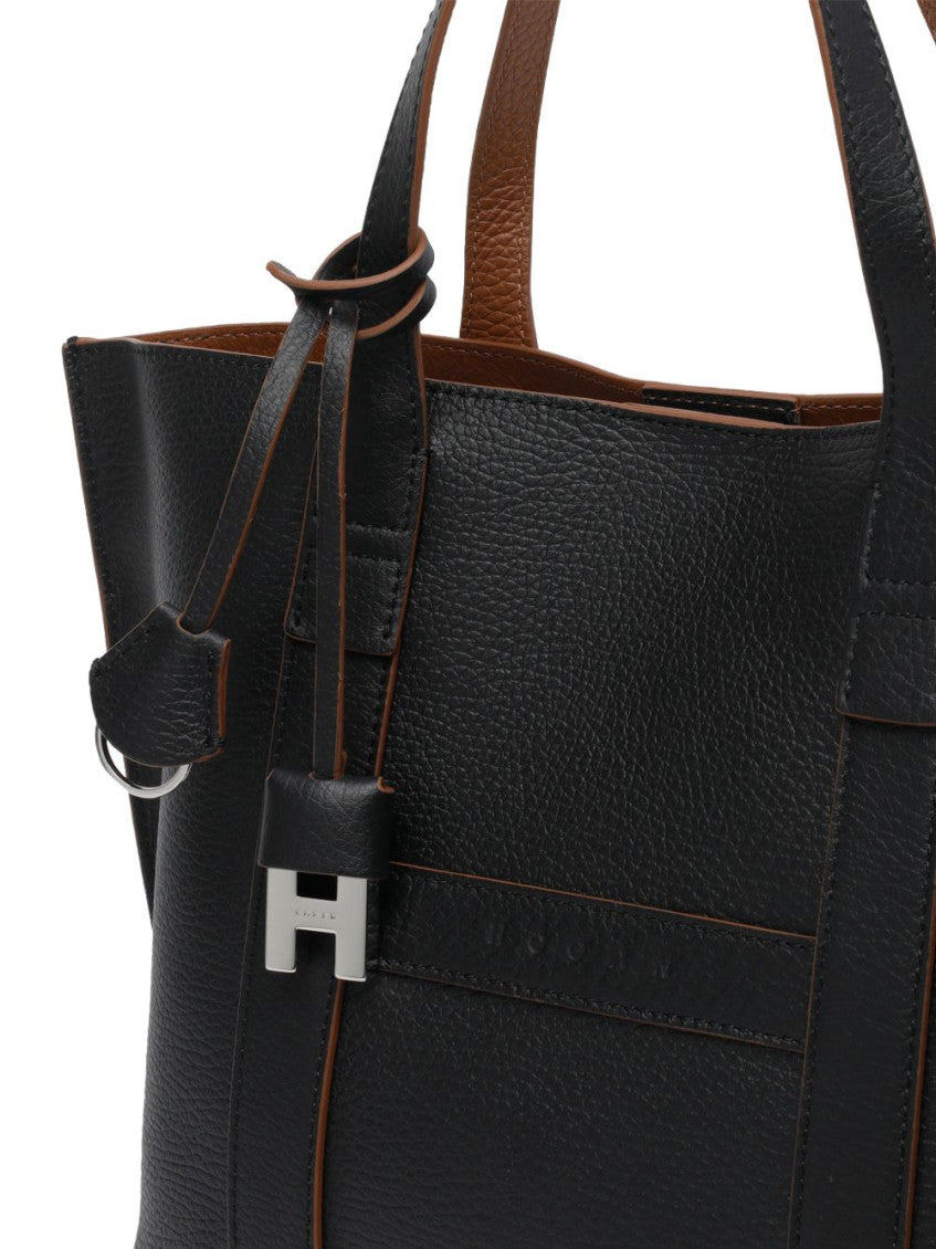 Brown Script Small Tote 4