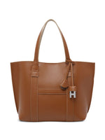 Brown Script Small Tote 1