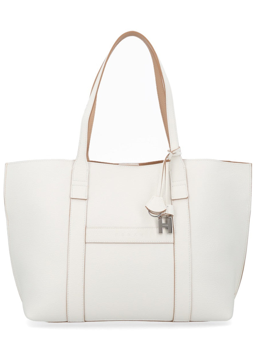 White Script Medium Tote 1