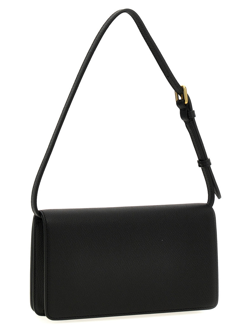 Black VLogo Signature Shoulder Bag 2