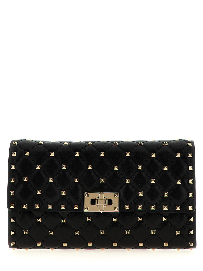 Black Rockstud Spike Shoulder Bag 1