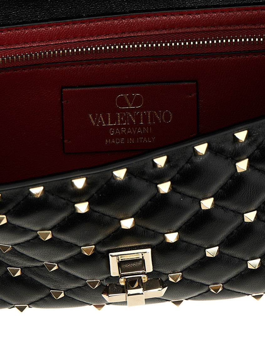 Black Rockstud Spike Shoulder Bag 4