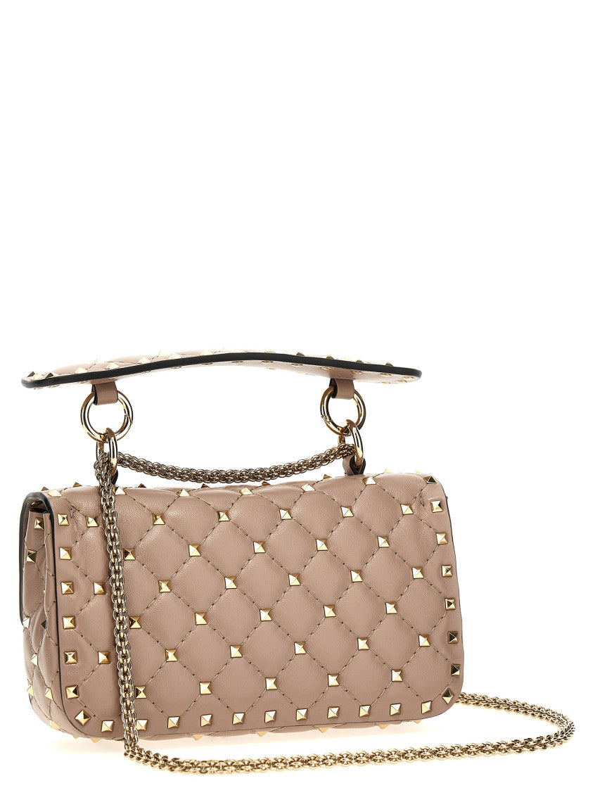 Pink Rockstud Spike Shoulder Bag 2