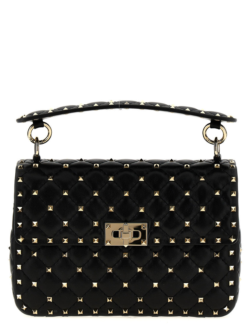 Black Rockstud Spike Shoulder Bag 1