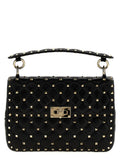 Black Rockstud Spike Shoulder Bag 1