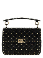 Black Rockstud Spike Shoulder Bag 1