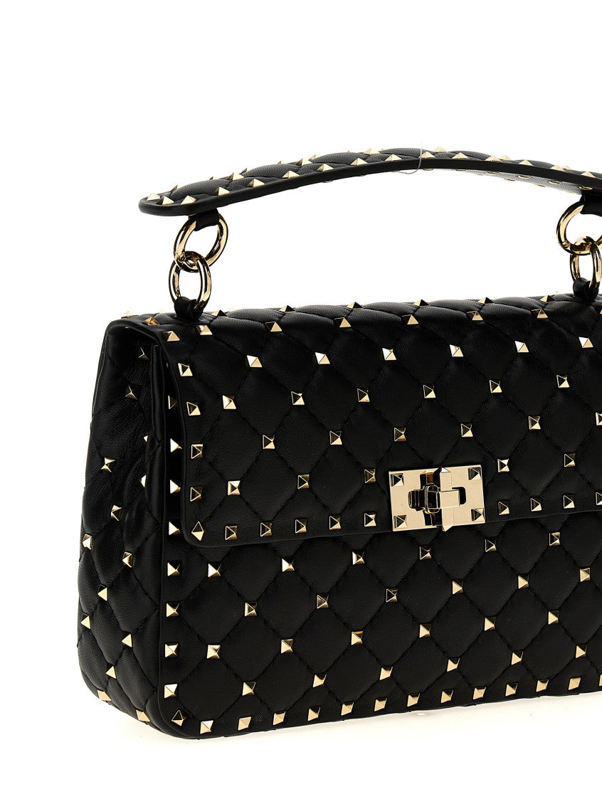 Black Rockstud Spike Shoulder Bag 3