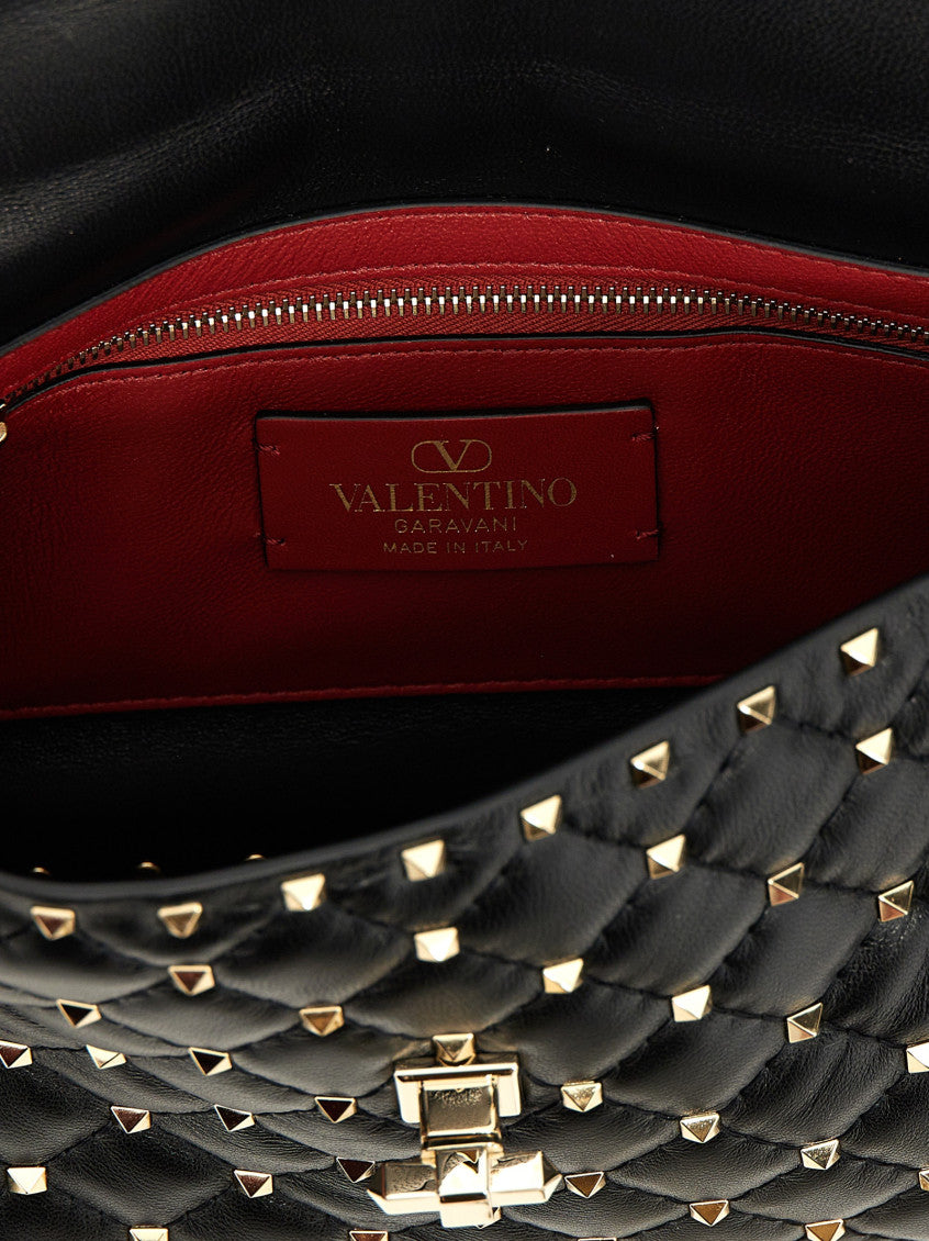 Black Rockstud Spike Shoulder Bag 4