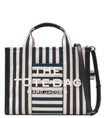Navy Blue/White The Stripe Medium Tote 1
