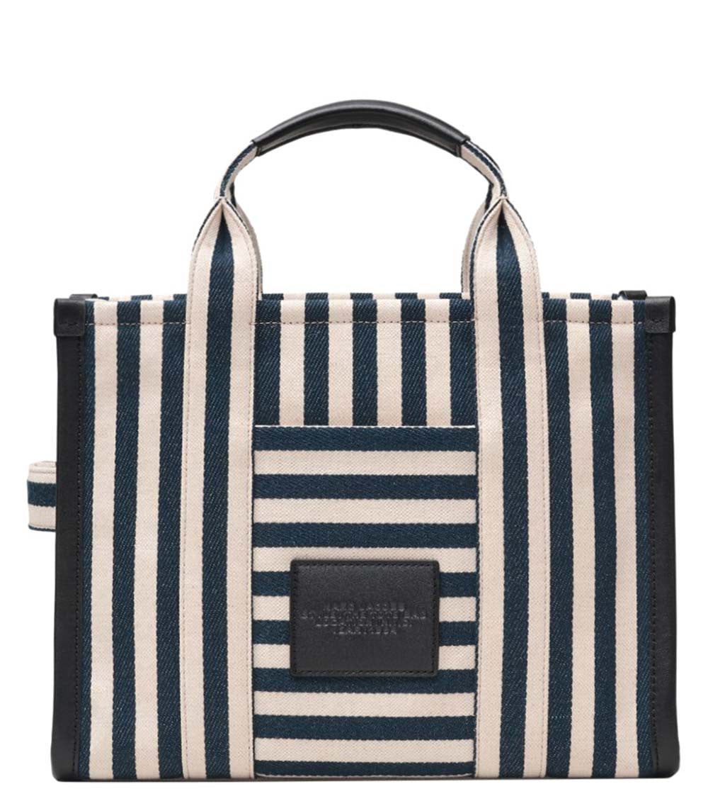 Navy Blue/White The Stripe Medium Tote 2