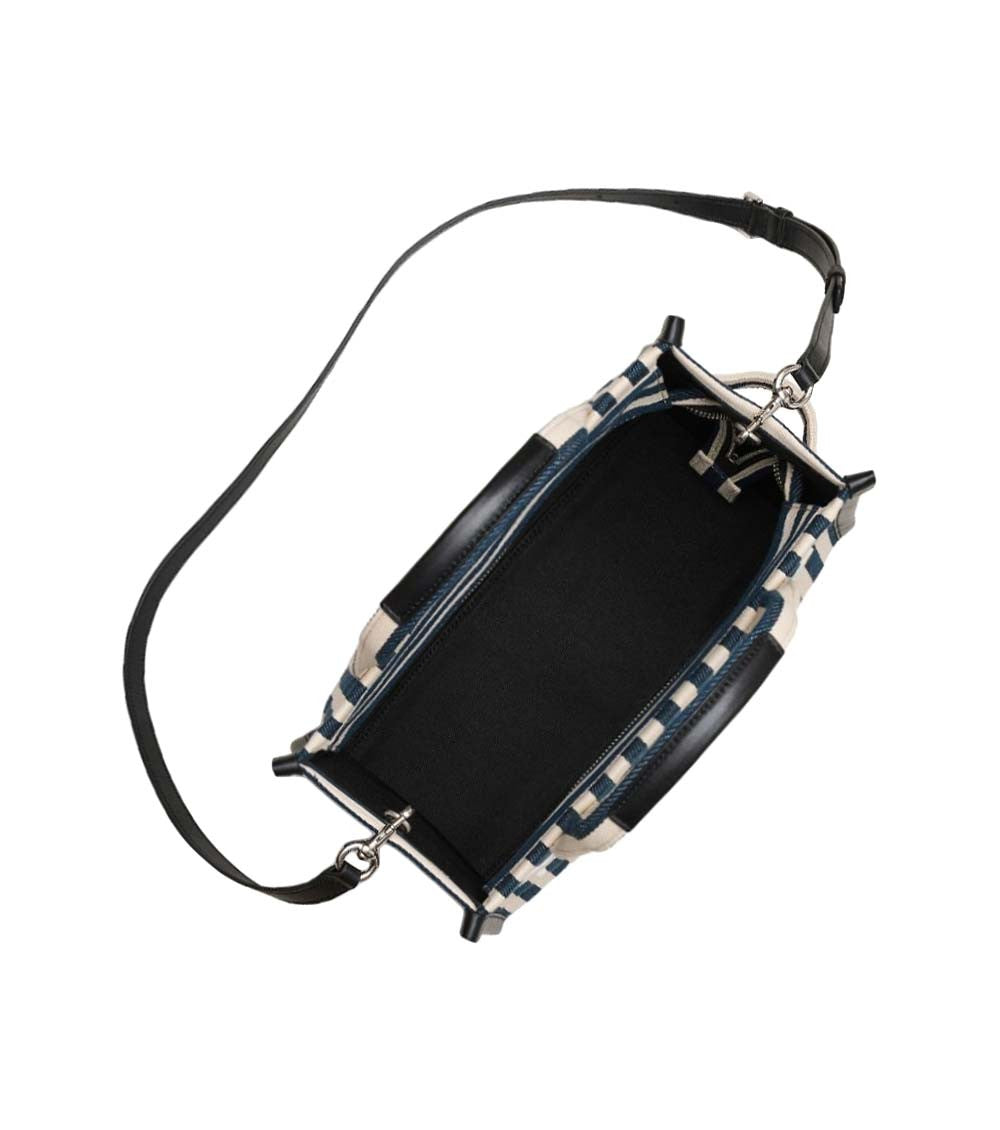 Navy Blue/White The Stripe Medium Tote 4