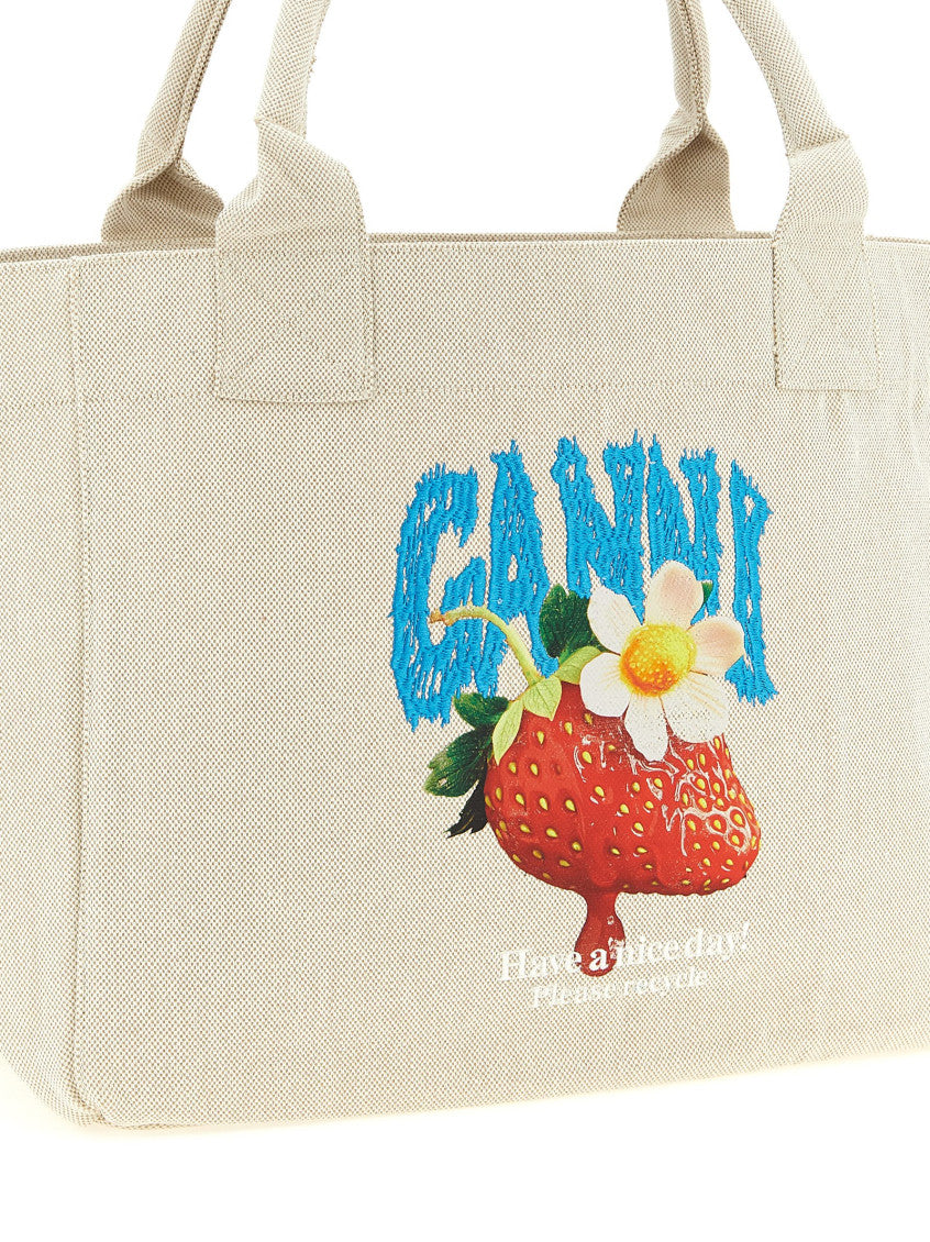 White Strawberry Medium Tote 3