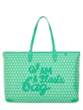 Green I Am a Plastic Large Tote 1