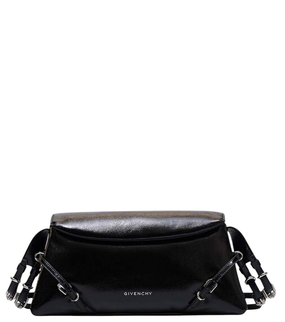 Black Logo Medium Shoulder Bag 1