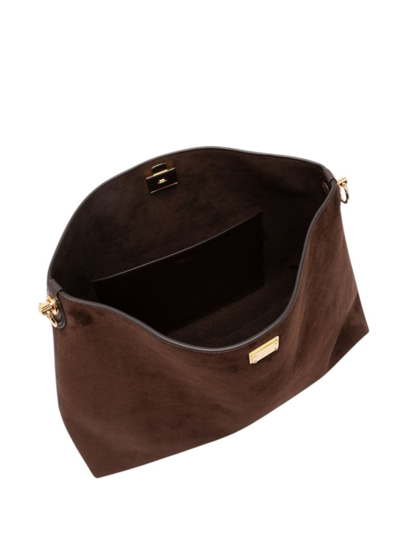 Dark Brown Vittoria Large Shoulder Bag 4