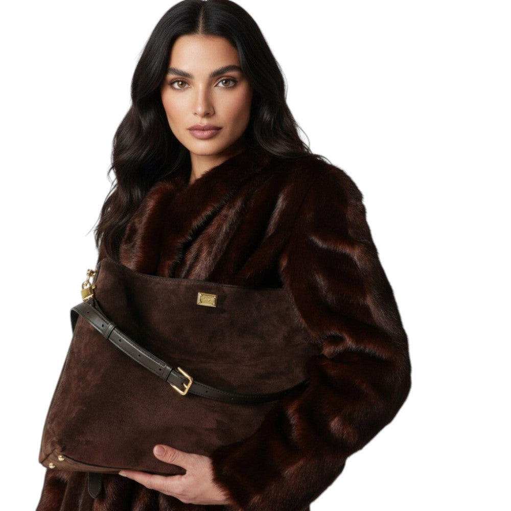 Dark Brown Vittoria Large Shoulder Bag 6