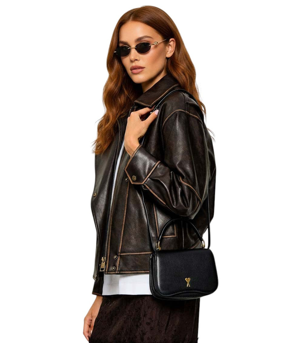 Black Logo Mini Satchel 5