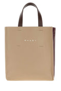 Taupe/Burgundy Museo Mini Tote 1