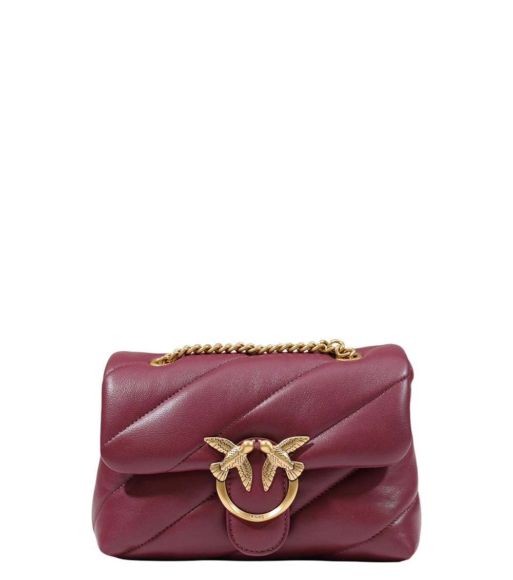 Maroon Love Puff Mini Shoulder Bag 1