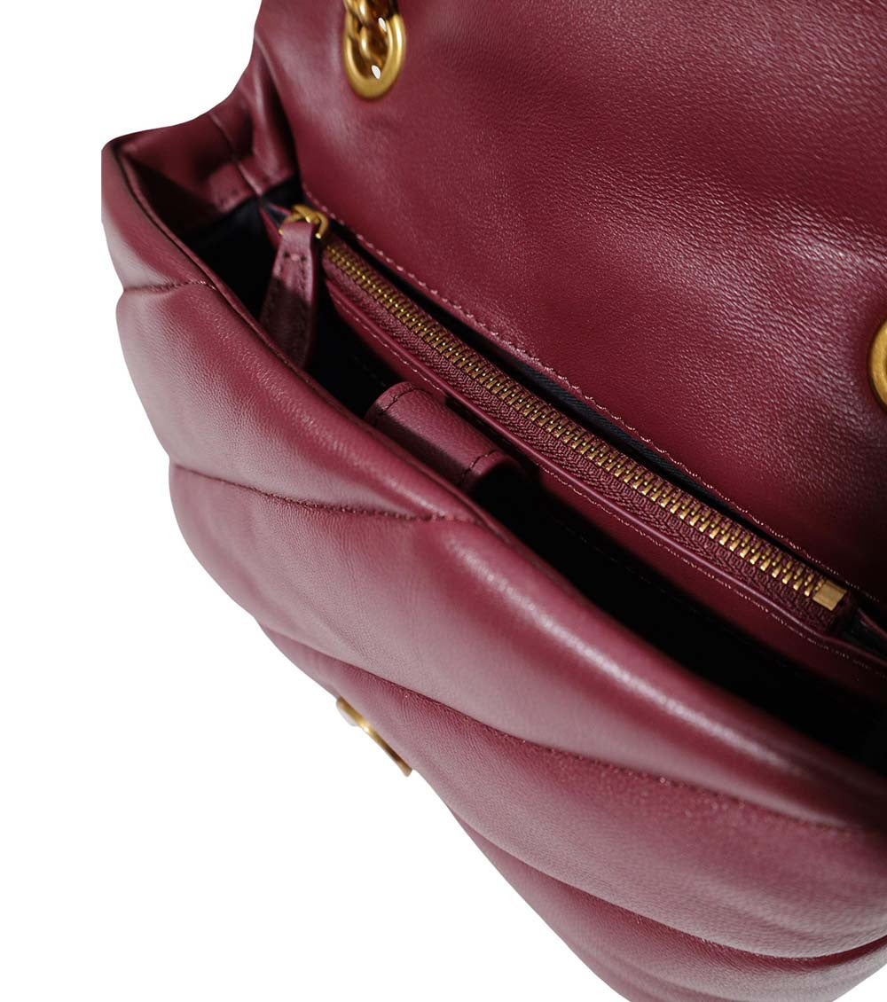 Maroon Love Puff Mini Shoulder Bag 4