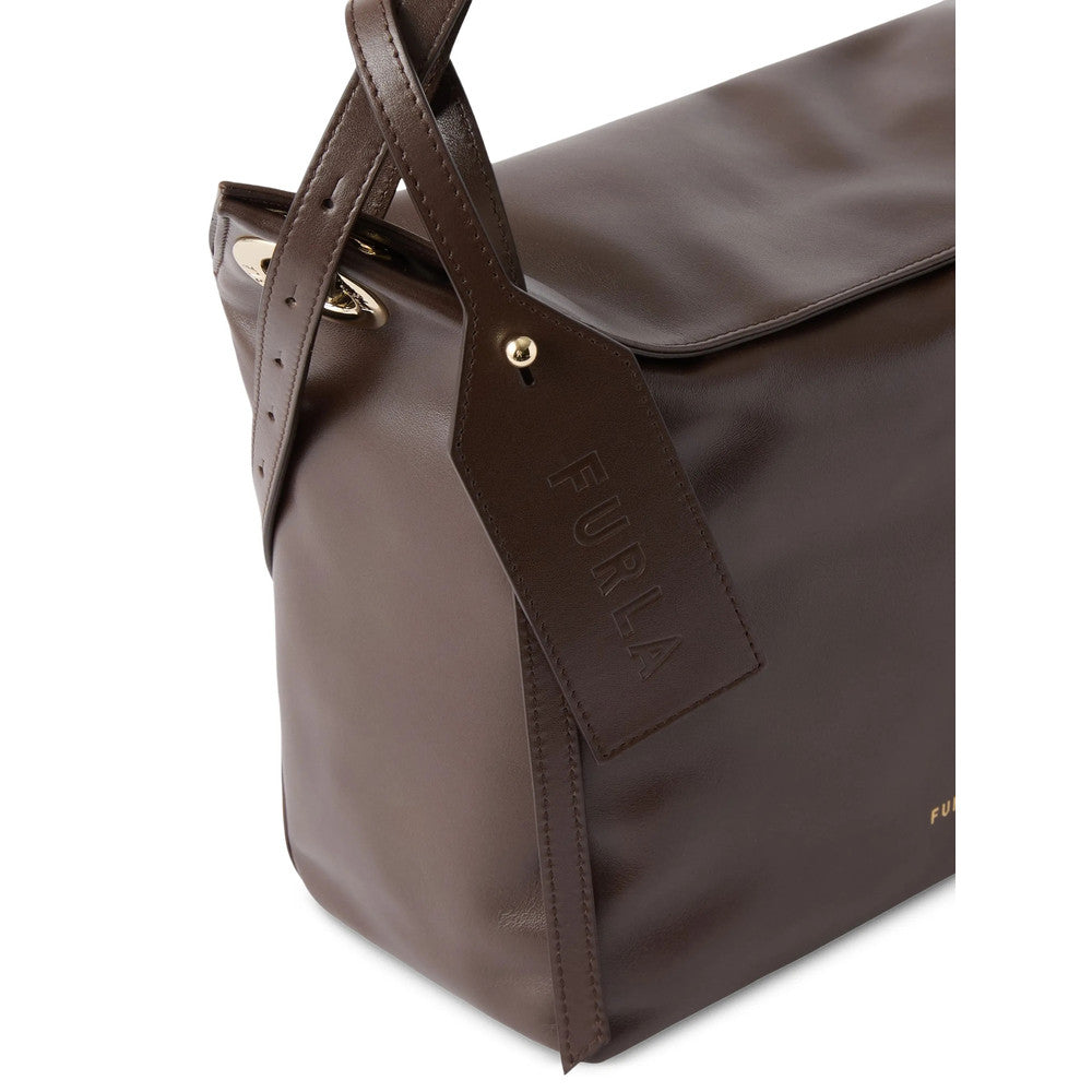 Brown Ginevra Medium Shoulder Bag 4