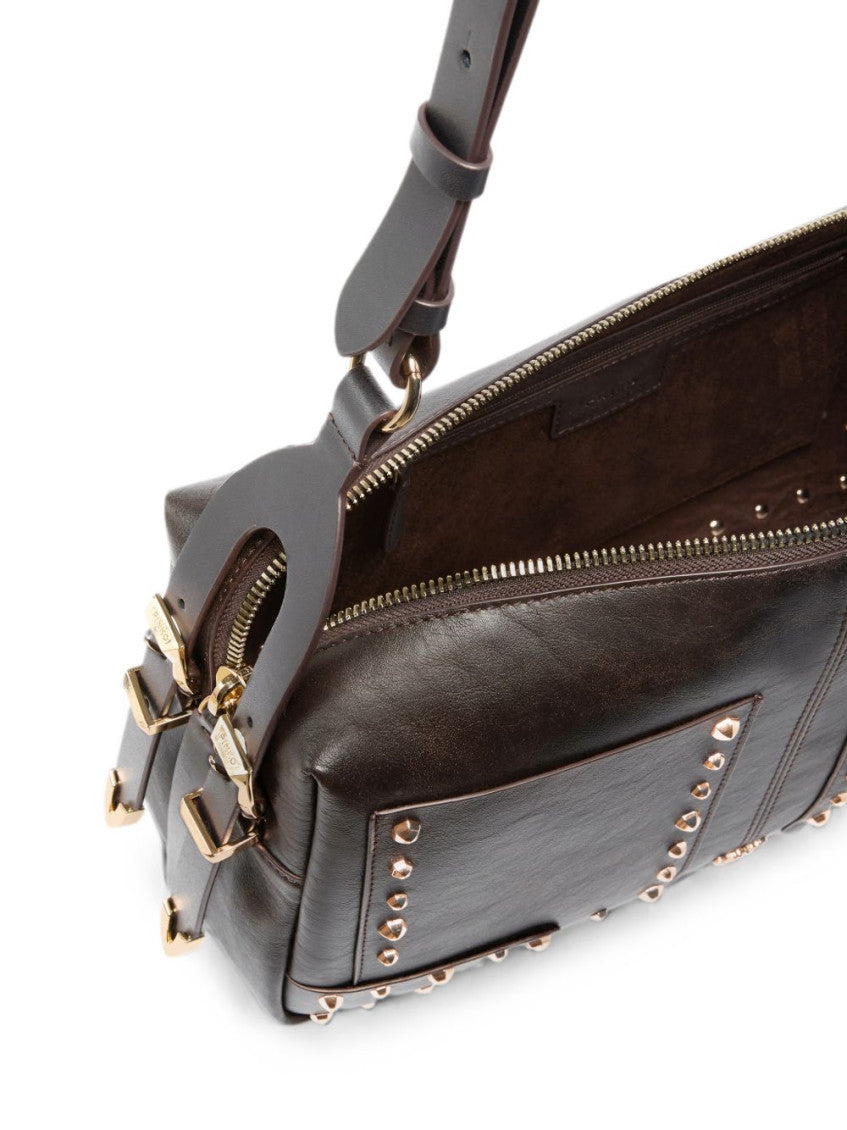 Dark Red Keeper Medium Shoulder Bag 4