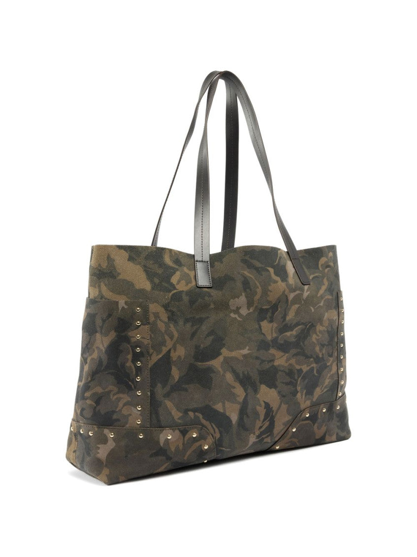 Camo Print Studded Large Tote 2