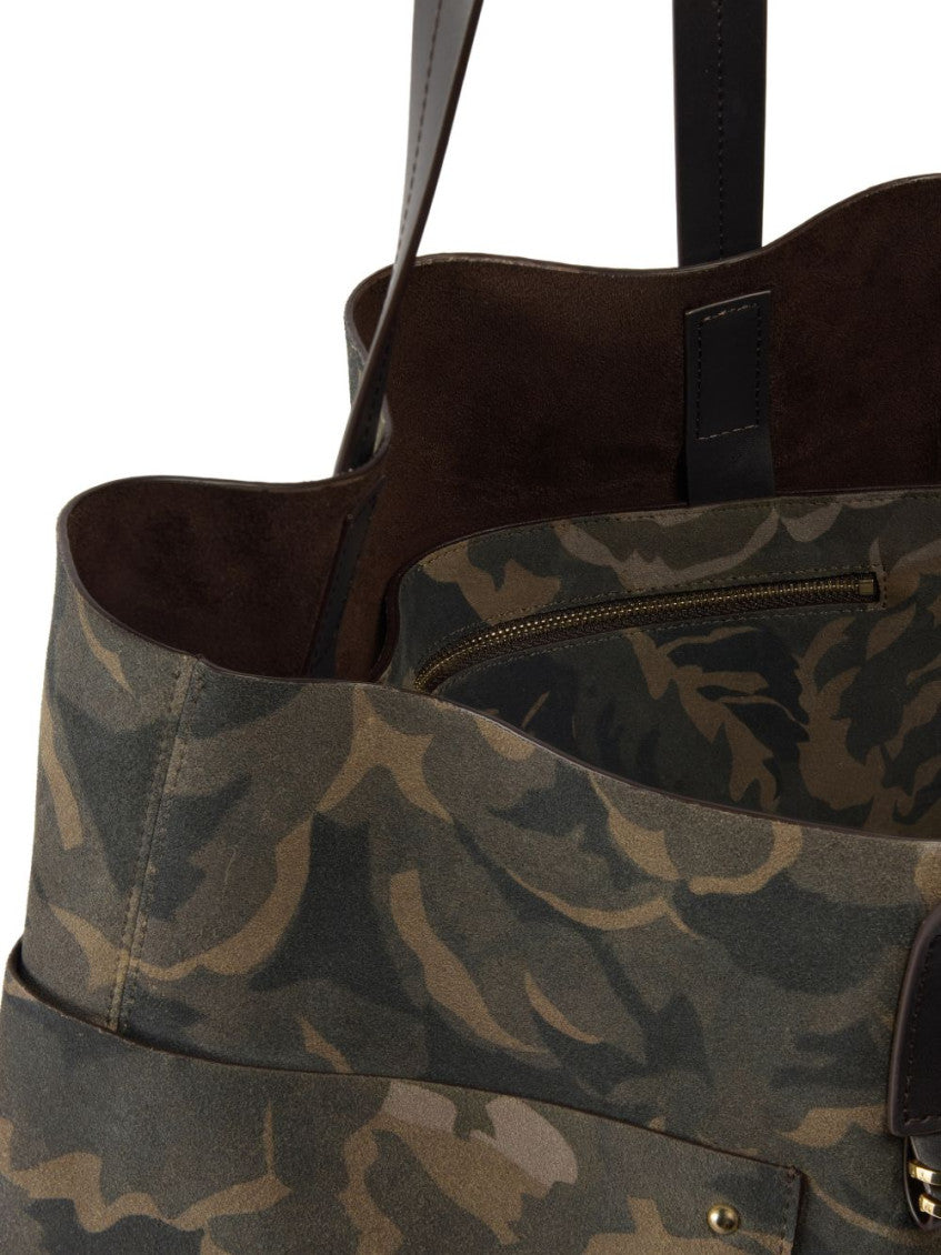 Camo Print Studded Large Tote 4