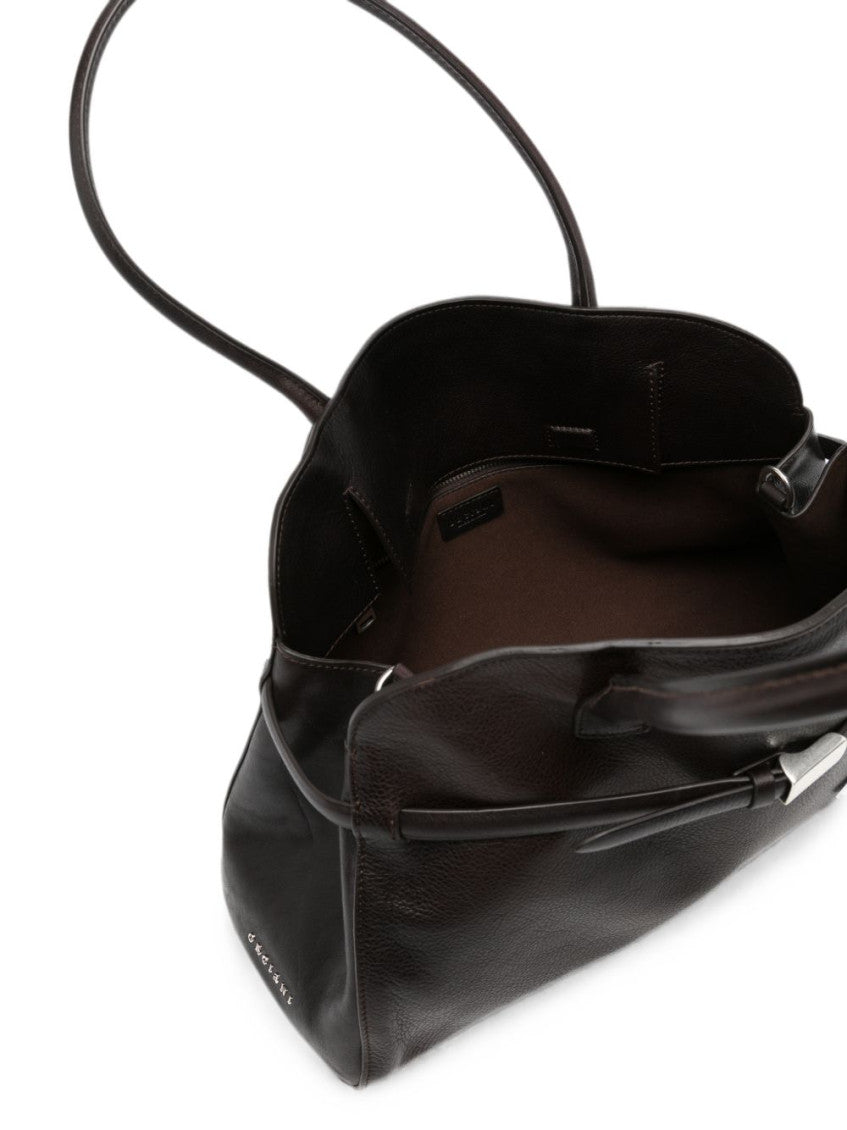 Dark Brown Aura Large Shoulder Bag 3