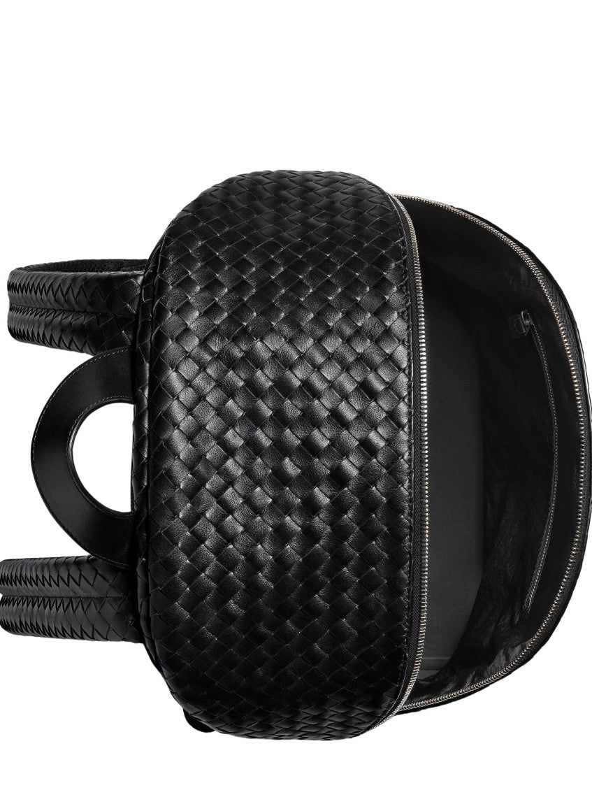 Black Intrecciato 1975 Large Backpack 4