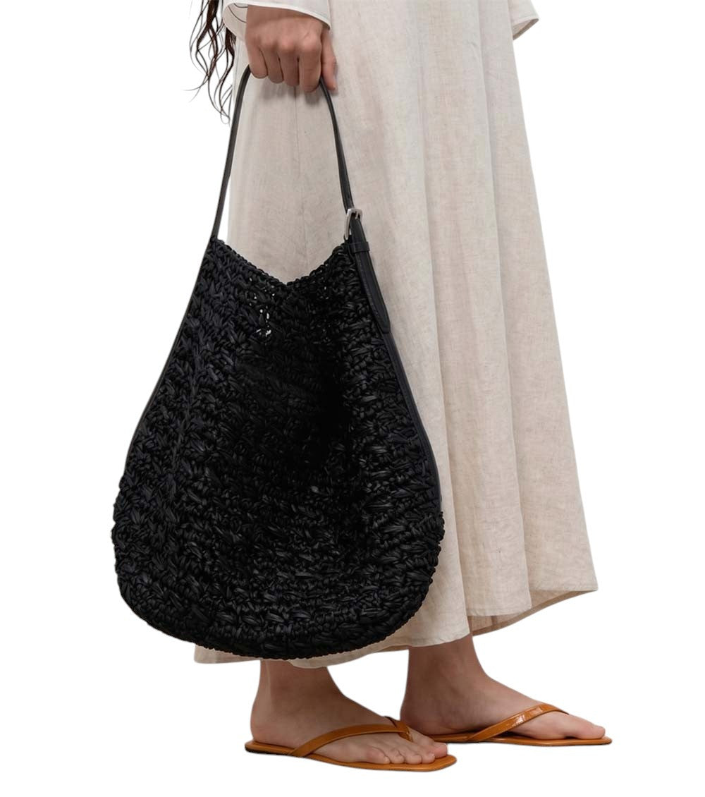 Black Belted Large Tote 6