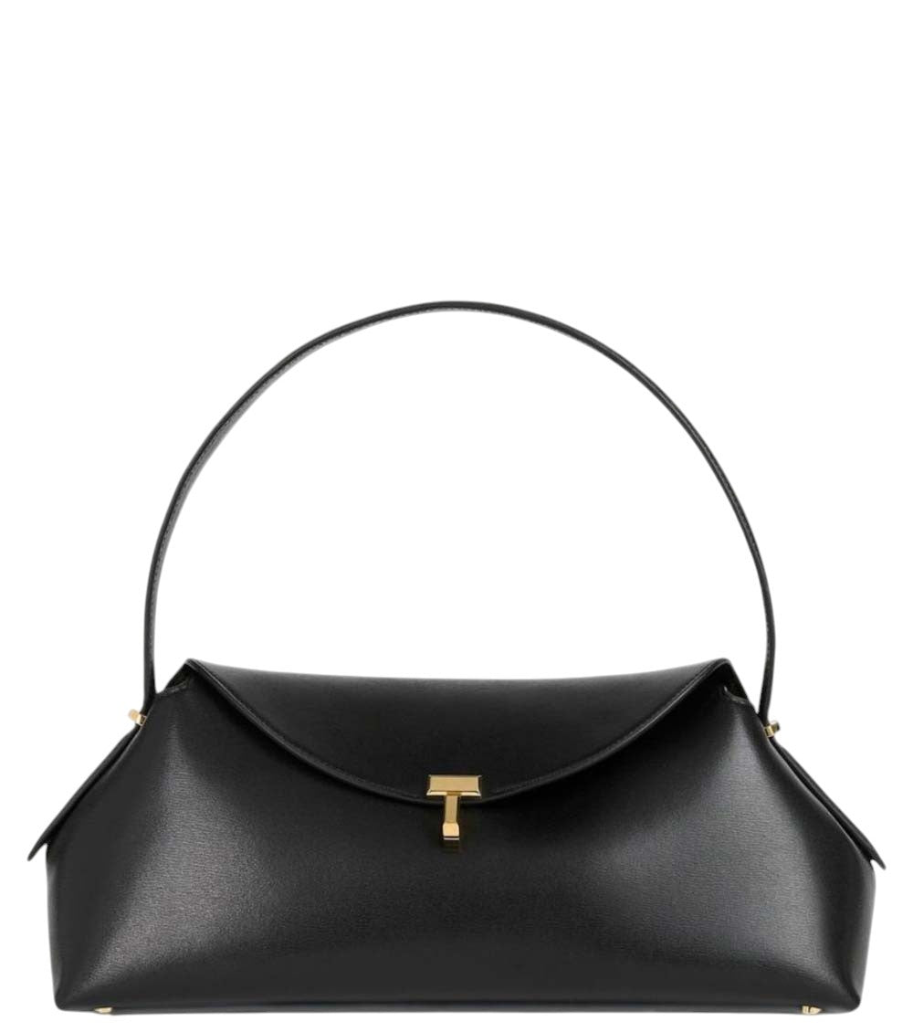 Black T-Lock Large Shoulder Bag 1