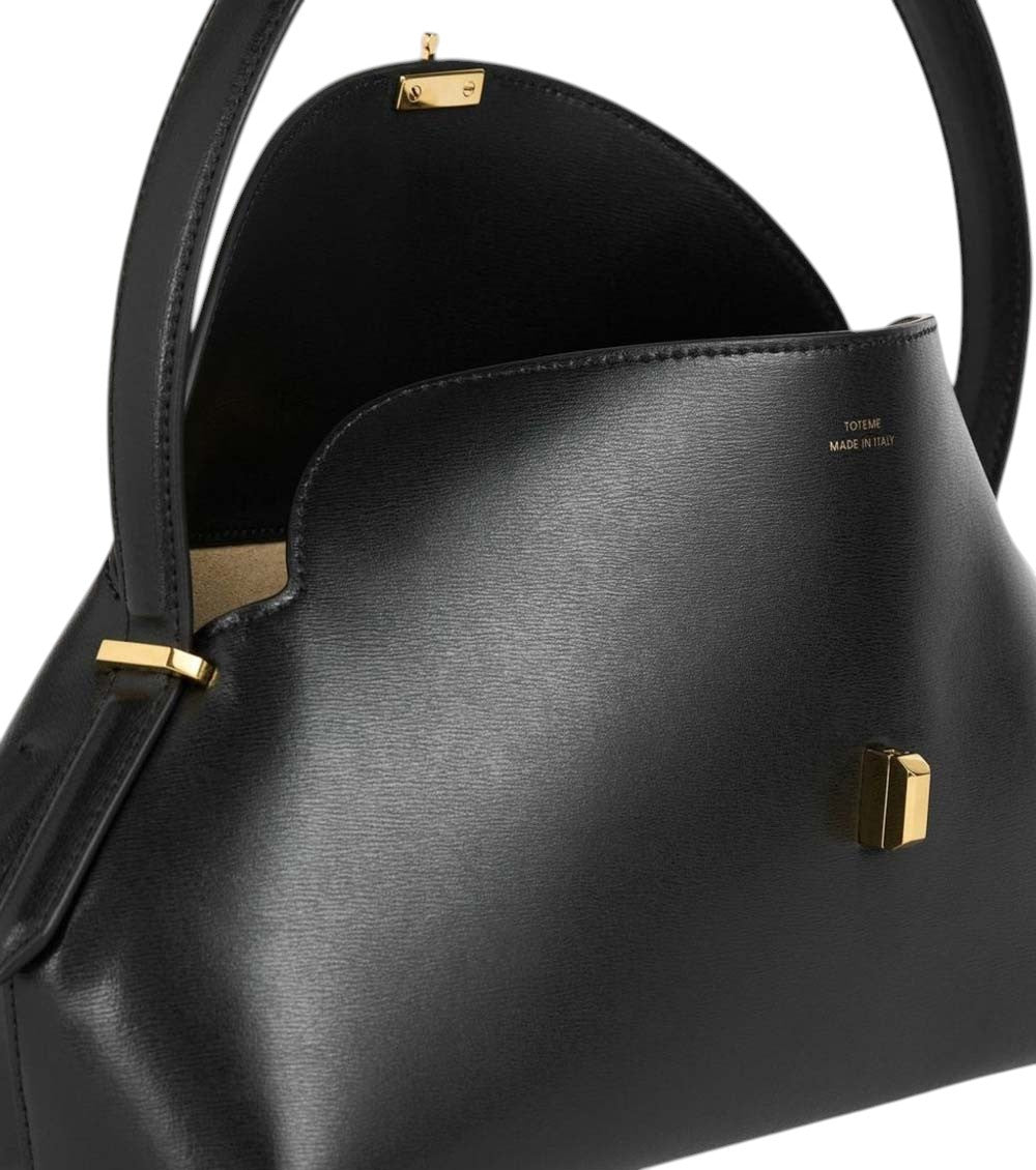 Black T-Lock Large Shoulder Bag 4