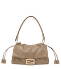Beige Baguette Soft Medium Shoulder Bag 1
