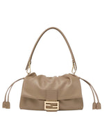 Beige Baguette Soft Medium Shoulder Bag 1