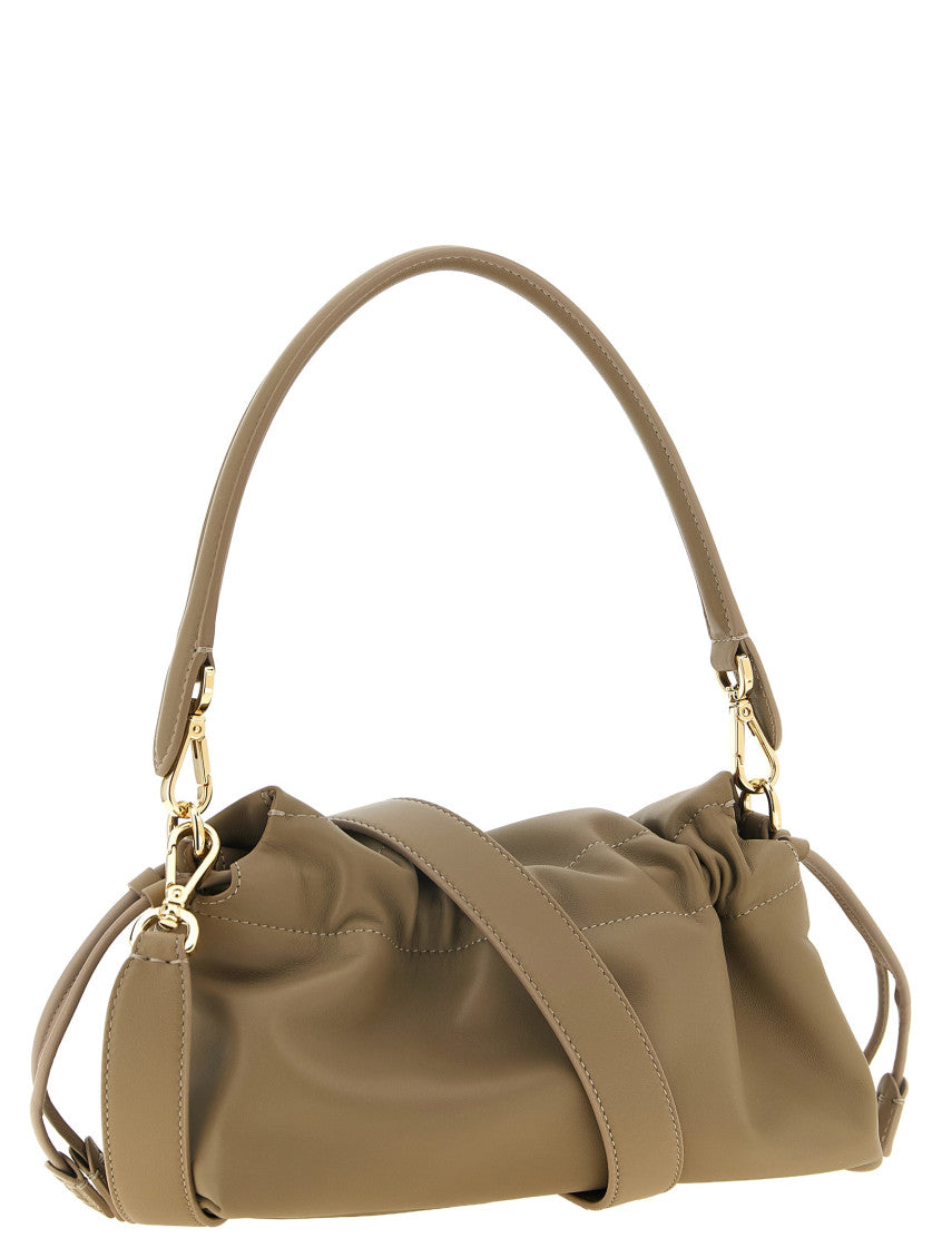 Beige Baguette Soft Medium Shoulder Bag 3
